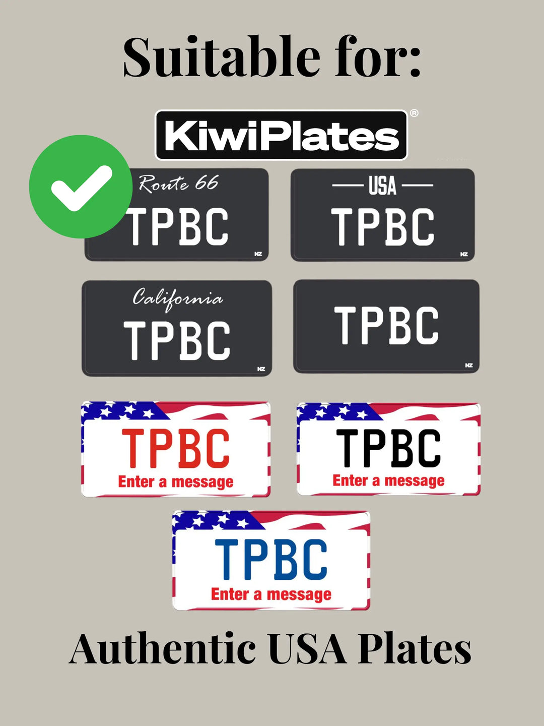 NZ USA PlateMATE® Number Plate Bracket / Holder