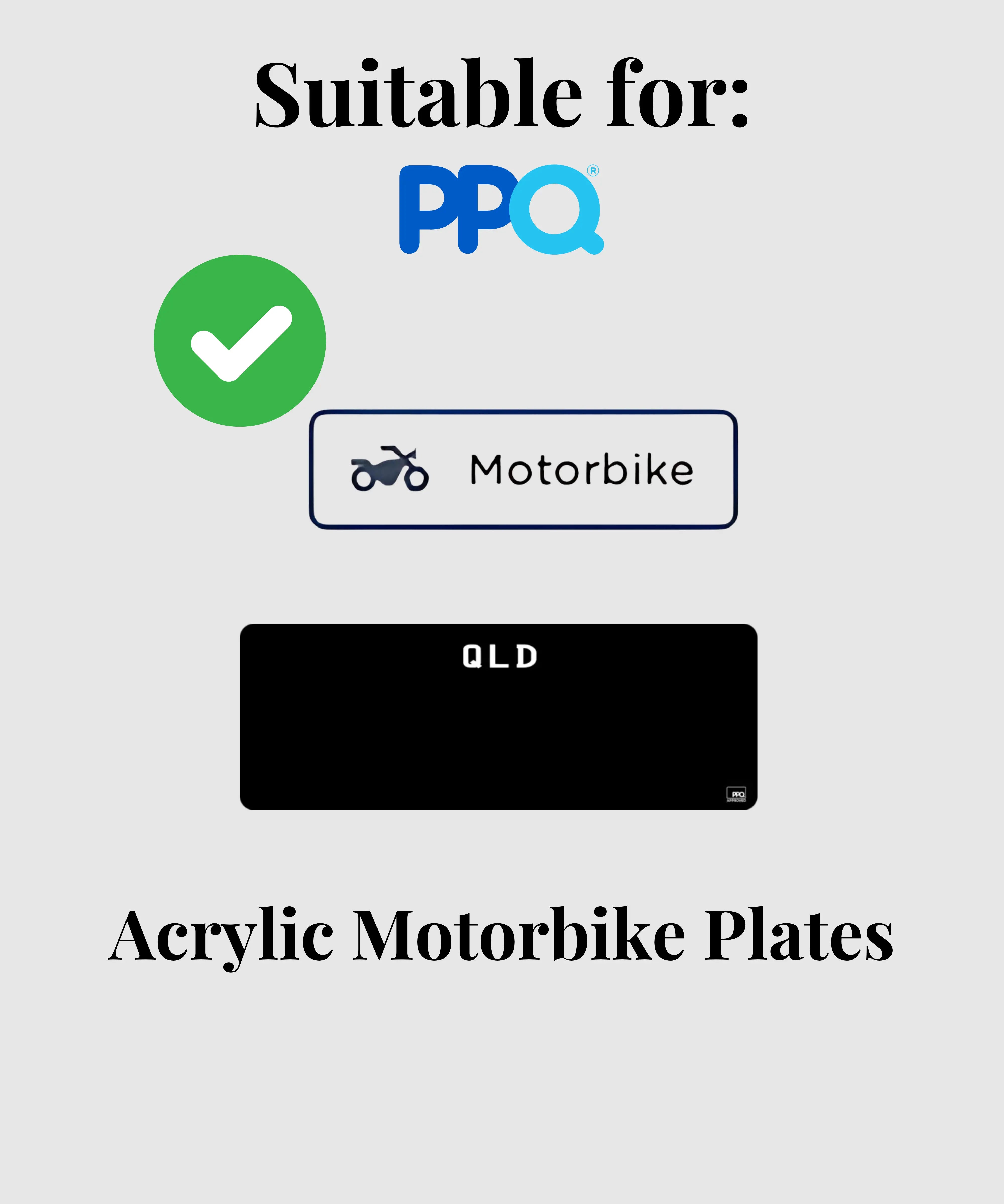 QLD PlateMate Motorbike Number Plate Bracket/Holder The Plate Bracket Co.