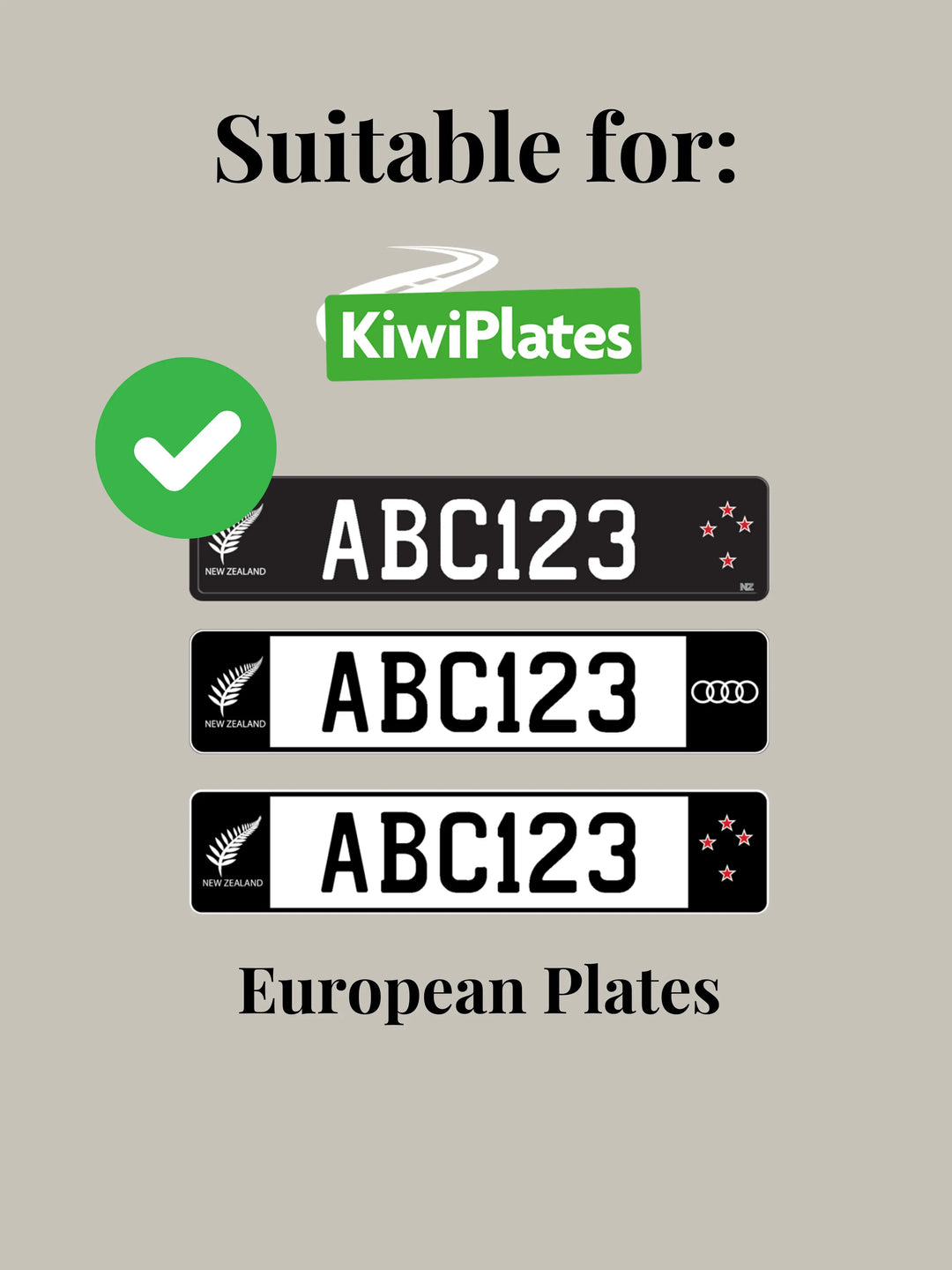 NZ PlateMATE®  Euro Style Number Plate Bracket / Holder