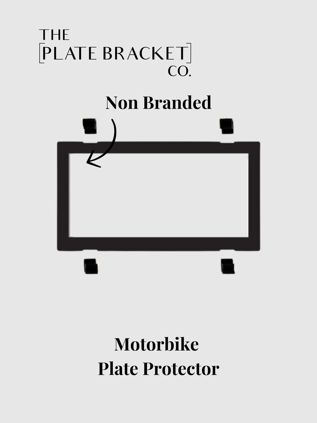 Black Non-Branded Motorbike Plate Protector Cover