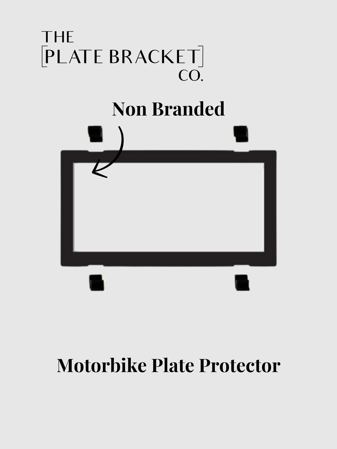 Black Non-Branded Motorbike Plate Protector Cover