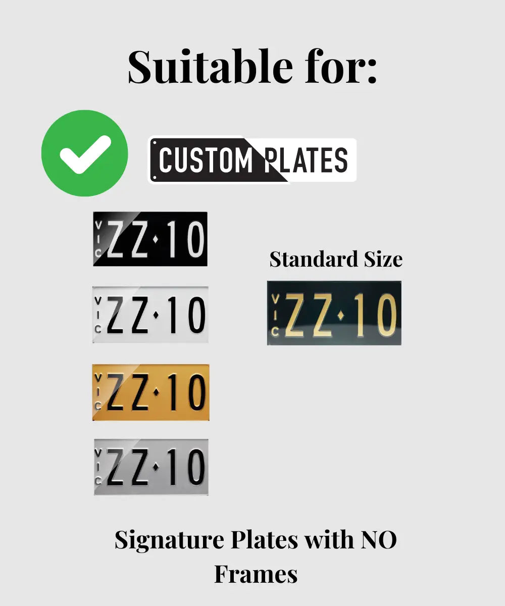 VIC Sleek PlateMate® Signature Number Plate Bracket / Holder