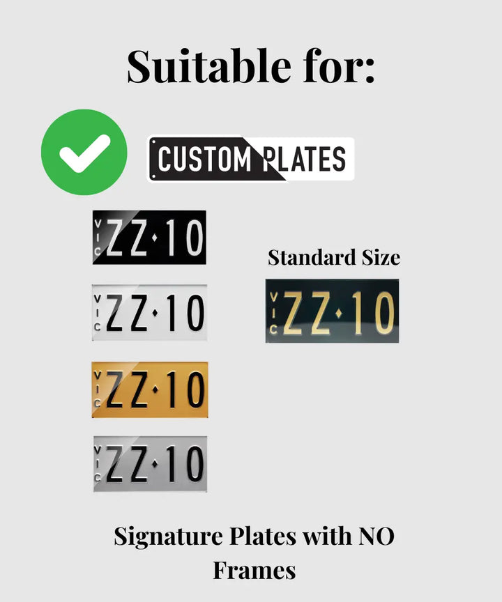 VIC Sleek PlateMate® Signature Number Plate Bracket / Holder