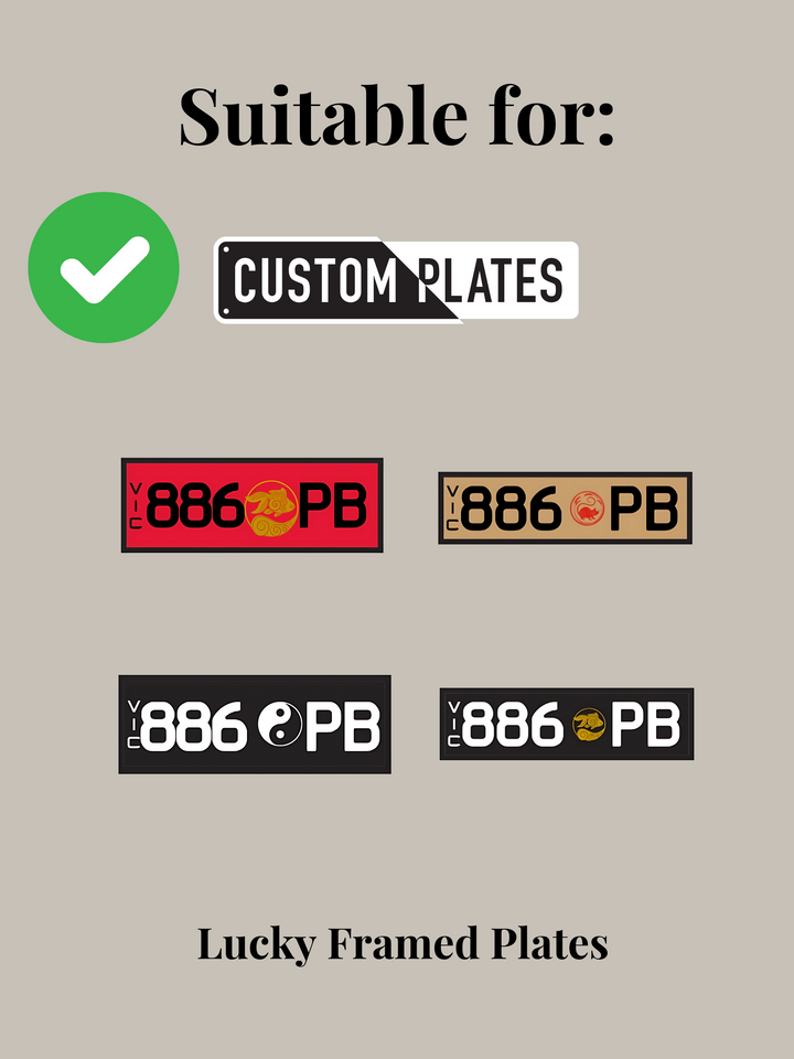 VIC Lucky Framed Number Plate Bracket / Holder