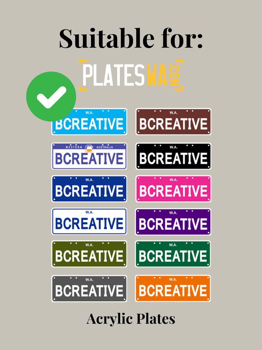 WA PlateMATE® Prestige Flexi Number Plate Bracket / Holder