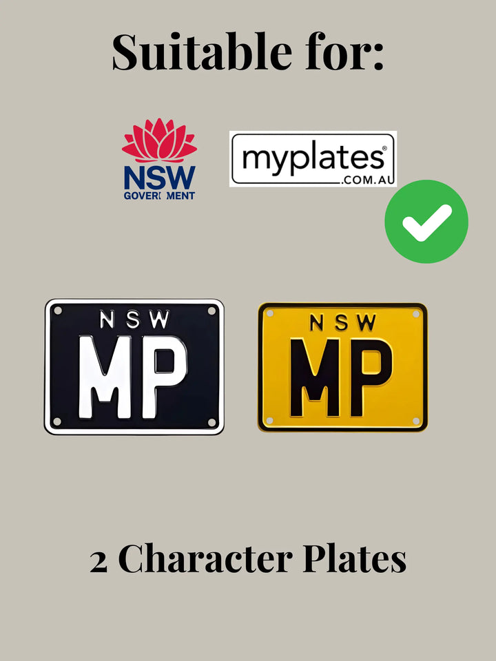 NSW 2 Character Plate Bracket