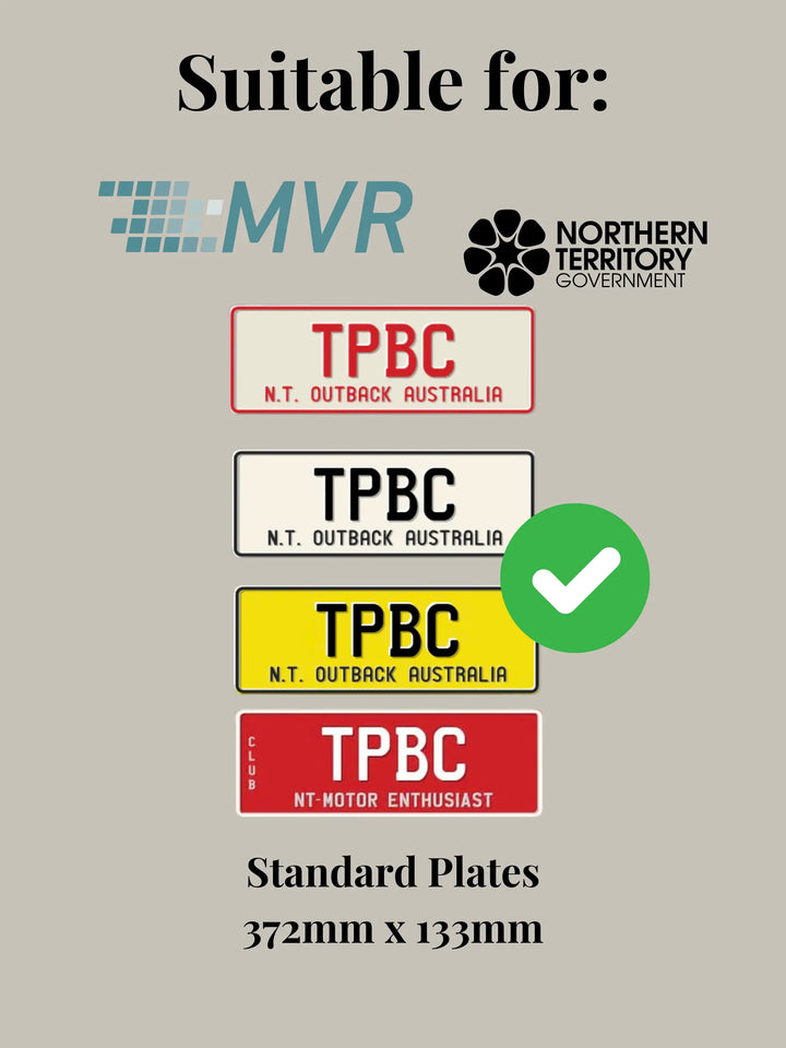 NT Standard Number Plate Bracket / Holder