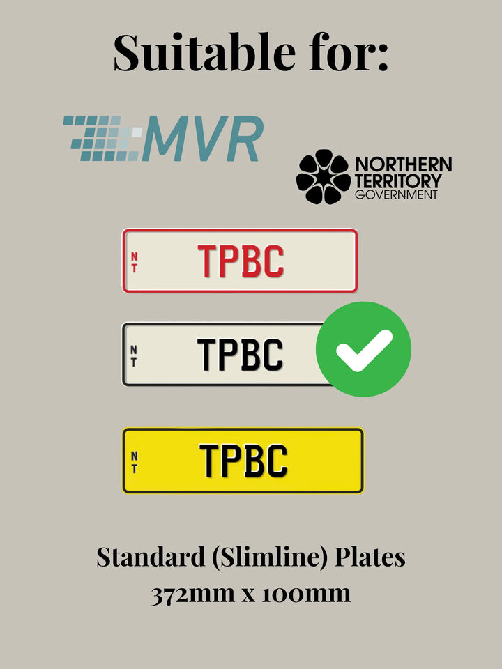 NT Standard (Slimline) Size Number Plate Bracket / Holder