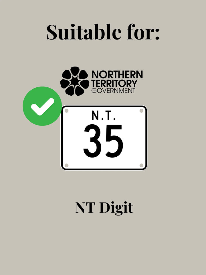 NT Heritage Digit Number Plate Bracket / Holder
