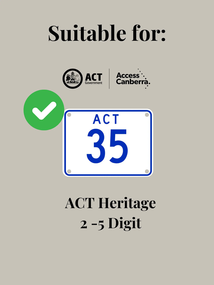 ACT Heritage Number Plate Bracket / Holder