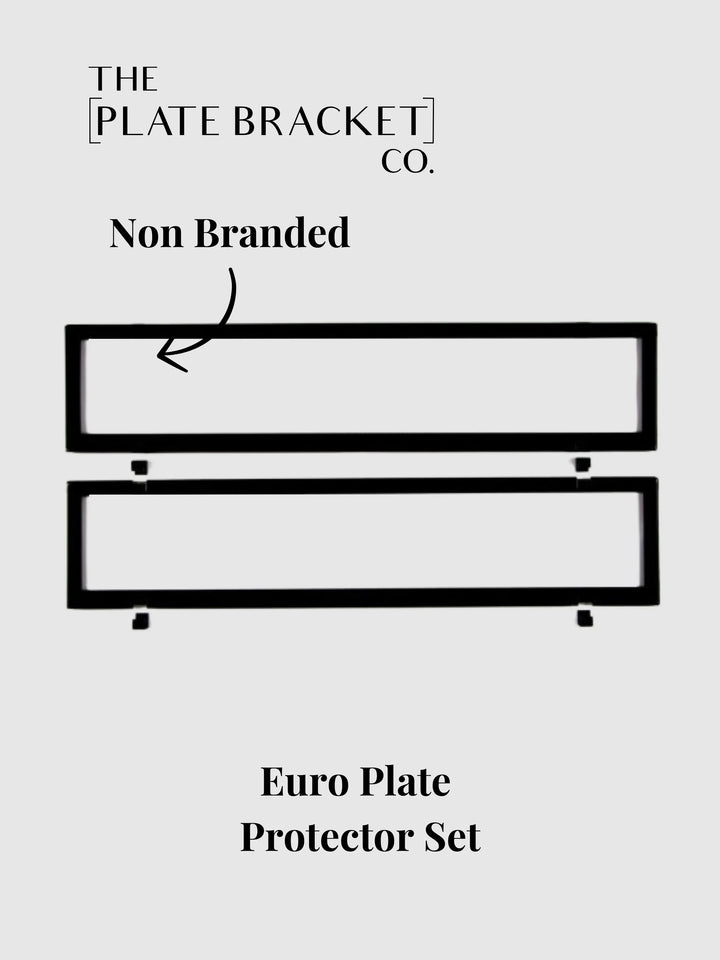 Black Non-Branded European Standard 520mm x 110mm Plate Protector Set