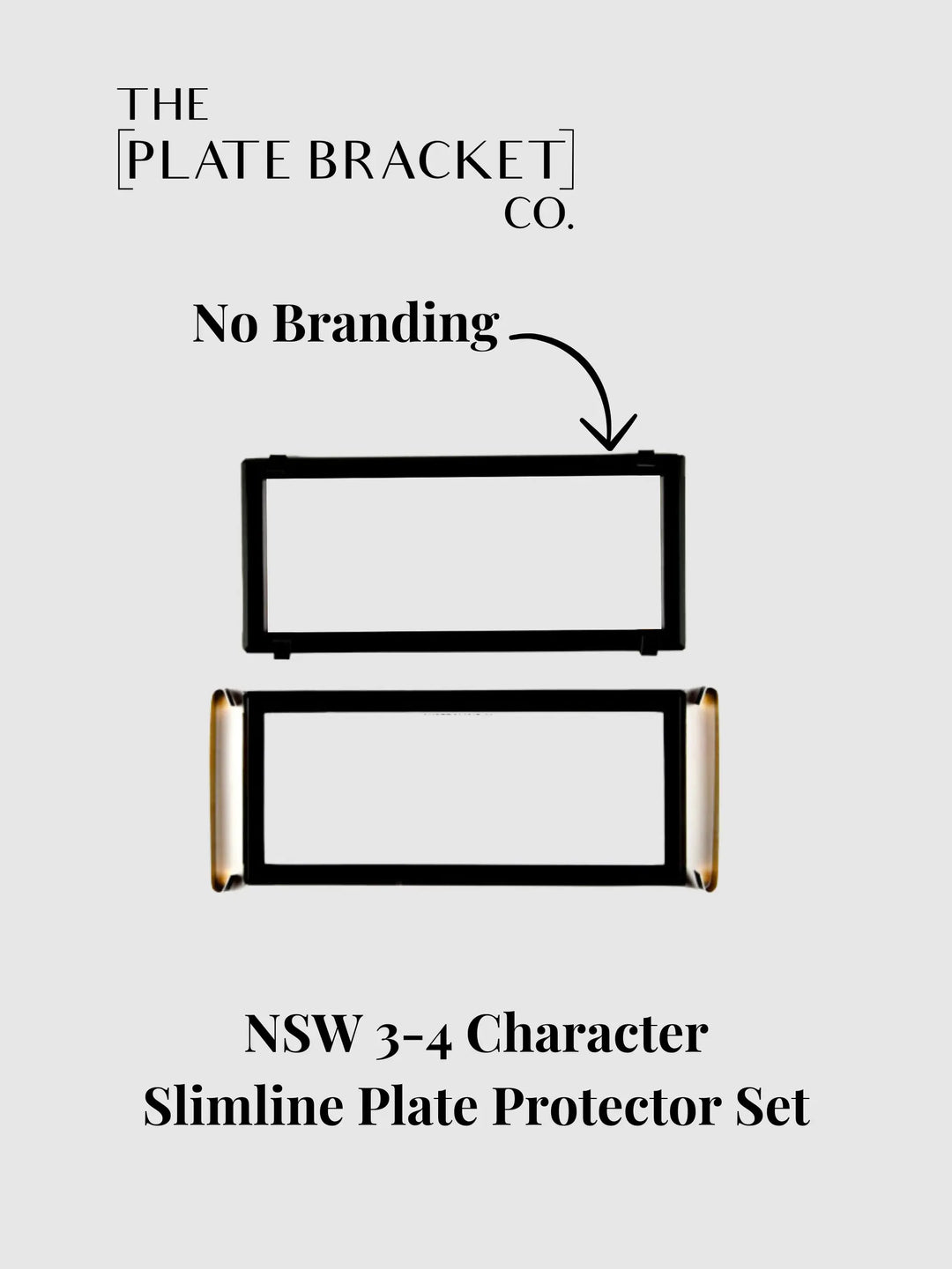 Black Non-Branded NSW 3-4 Character Slimline Protector Set - 250mm x 100mm