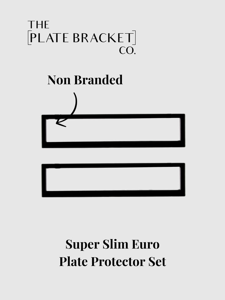 Black Non-Branded 372mm x 84mm Euro Plate Protector Cover