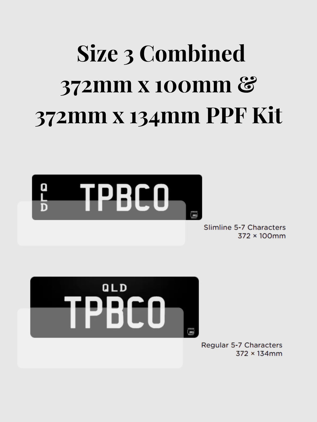 PPQ Flexi Plates Genuine 3M PPF Kit | Pre-Cut Protection Film