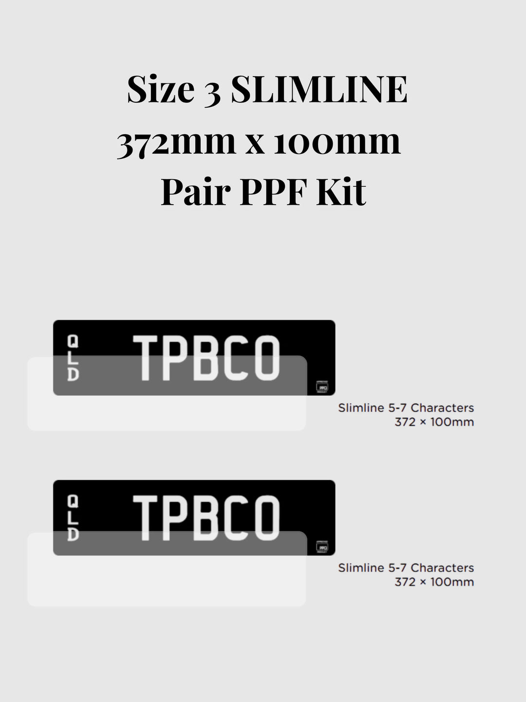 PPQ Flexi Plates Genuine 3M PPF Kit | Pre-Cut Protection Film
