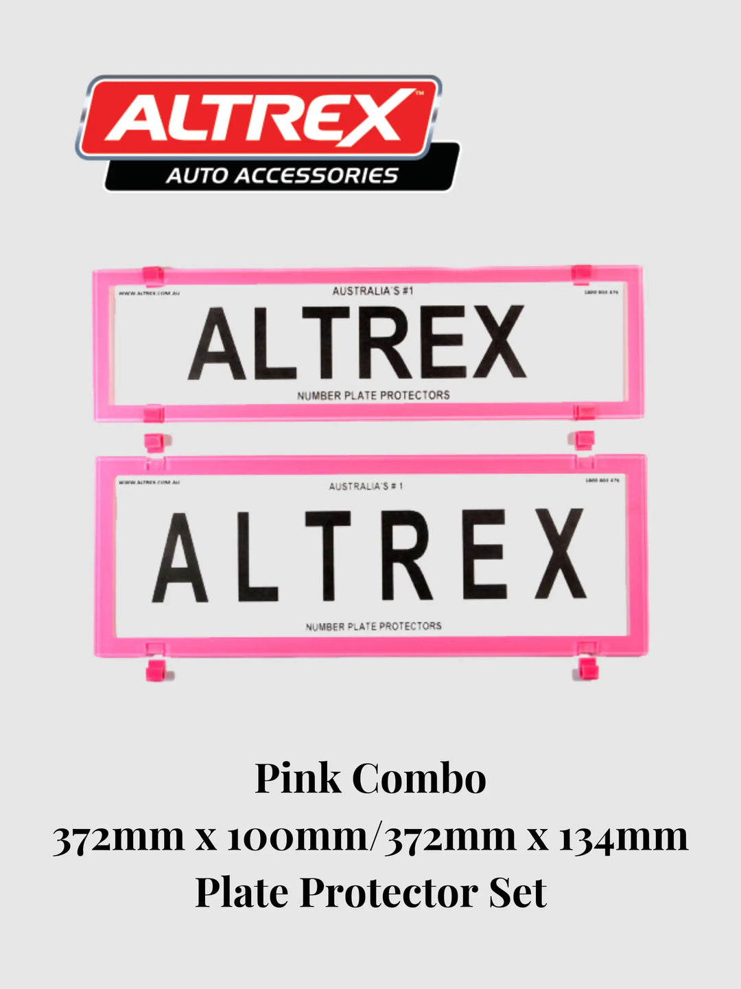 Pink Altrex 372mm x 100mm &amp; 372mm x 134mm Plate Protector Set