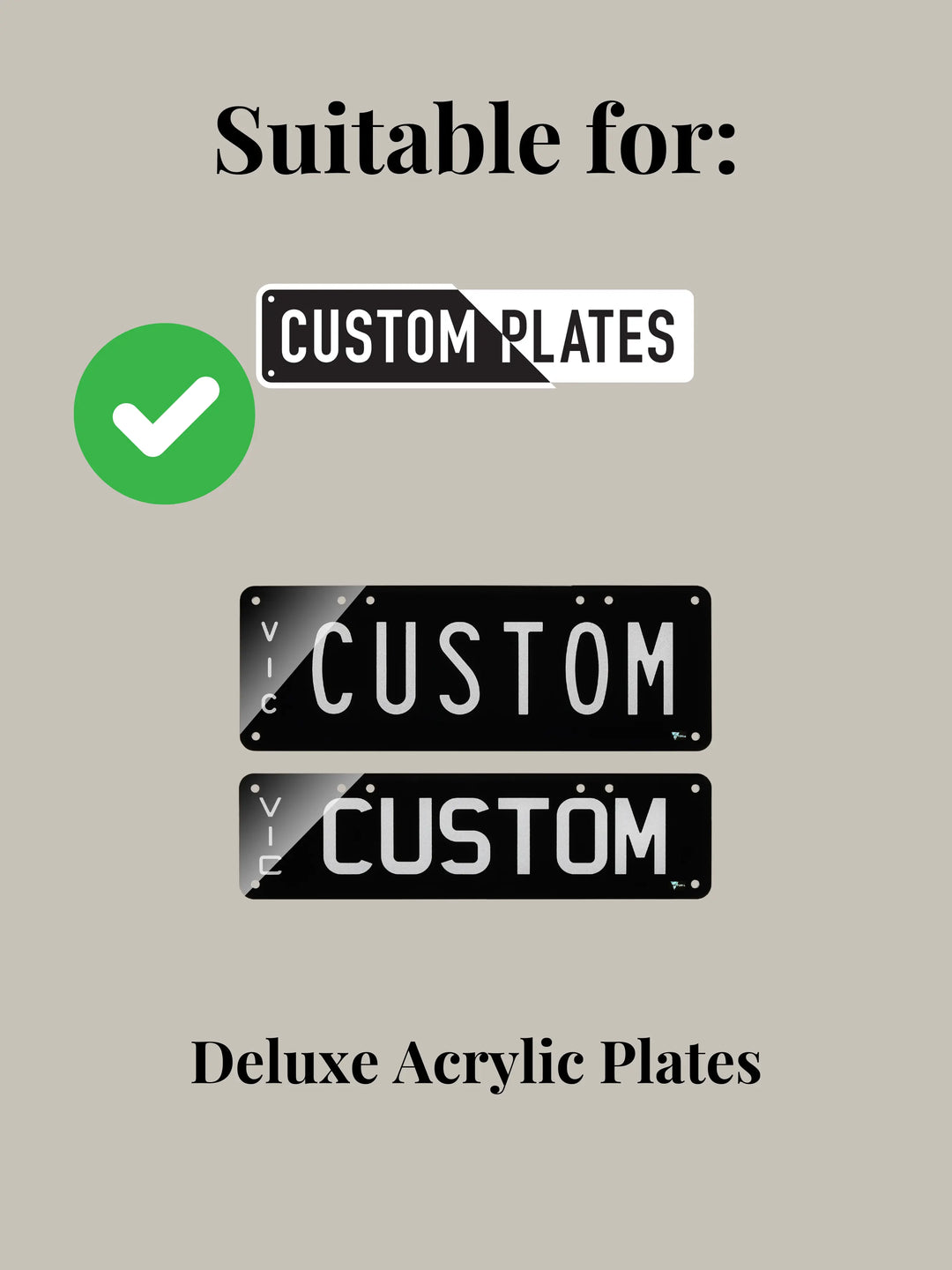 VIC PlateMATE® Deluxe Flexi Number Plate Bracket / Holder