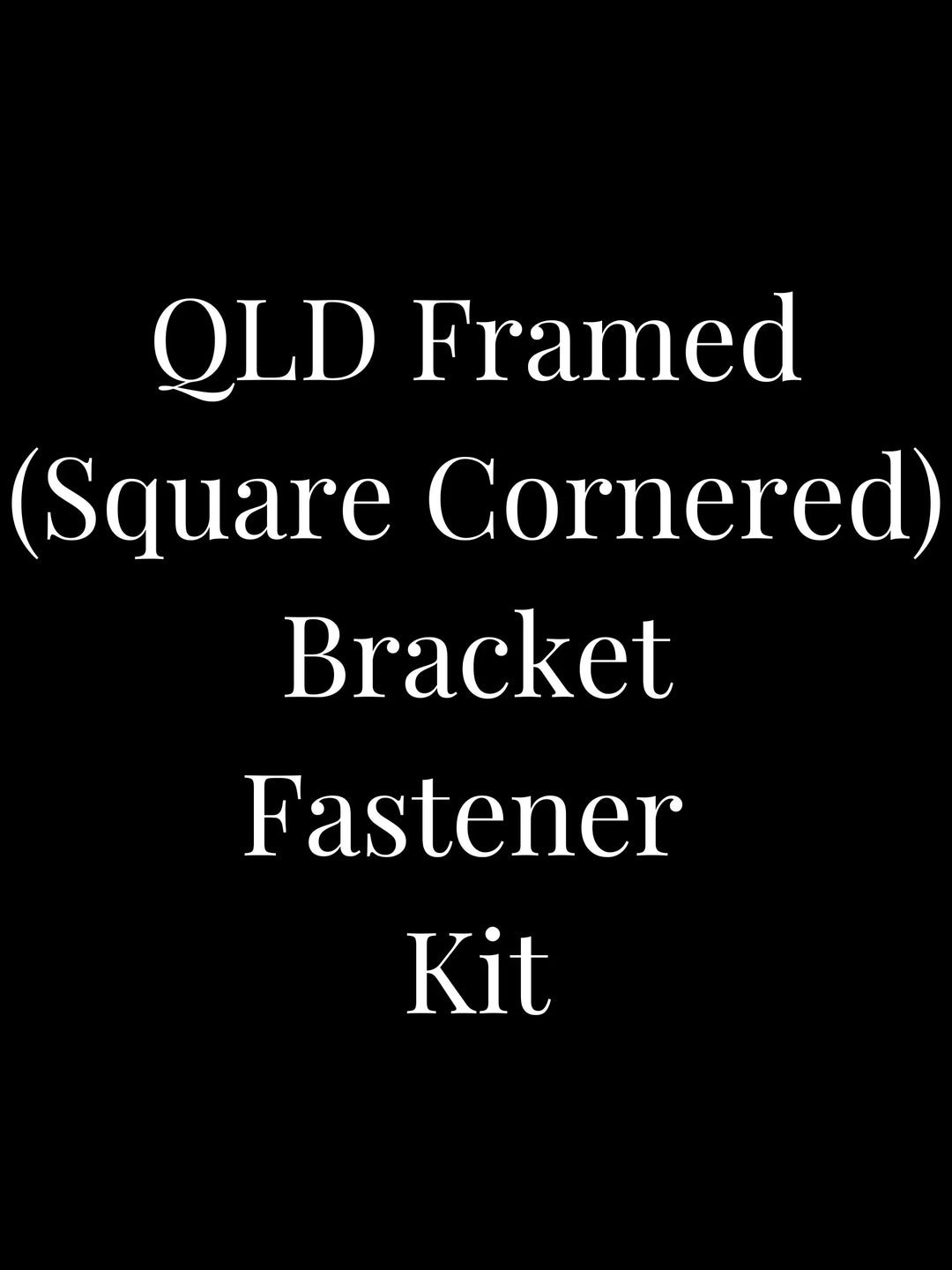 Replacement Framed Bracket Fastener Kit