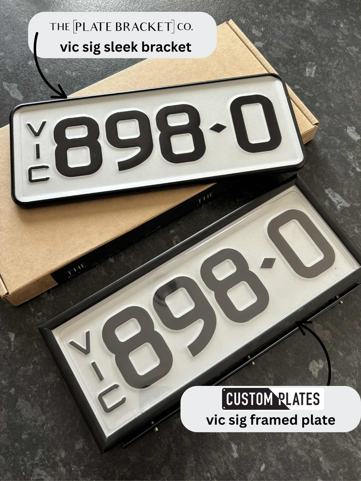 VIC Sleek PlateMate® Signature Number Plate Bracket / Holder