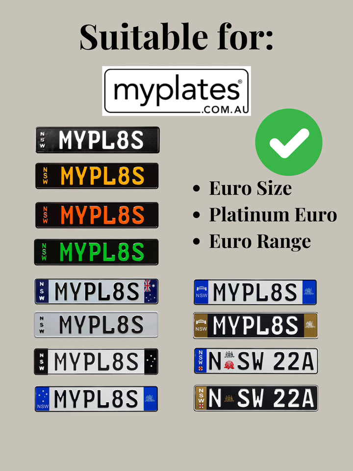 NSW PlateMATE® Euro Style Number Plate Bracket / Holder