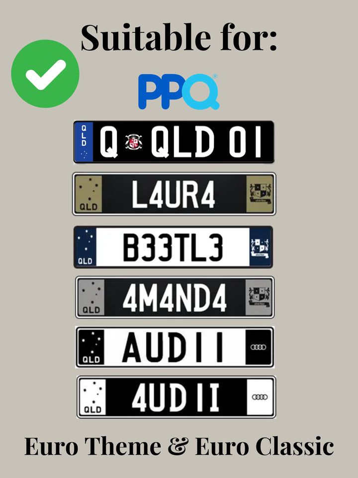 QLD PlateMATE®  Euro Style Number Plate Bracket / Holder