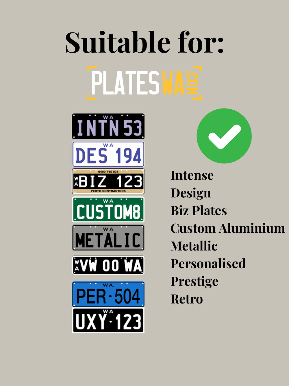 Brackets for WA Plates The Plate Bracket Co.