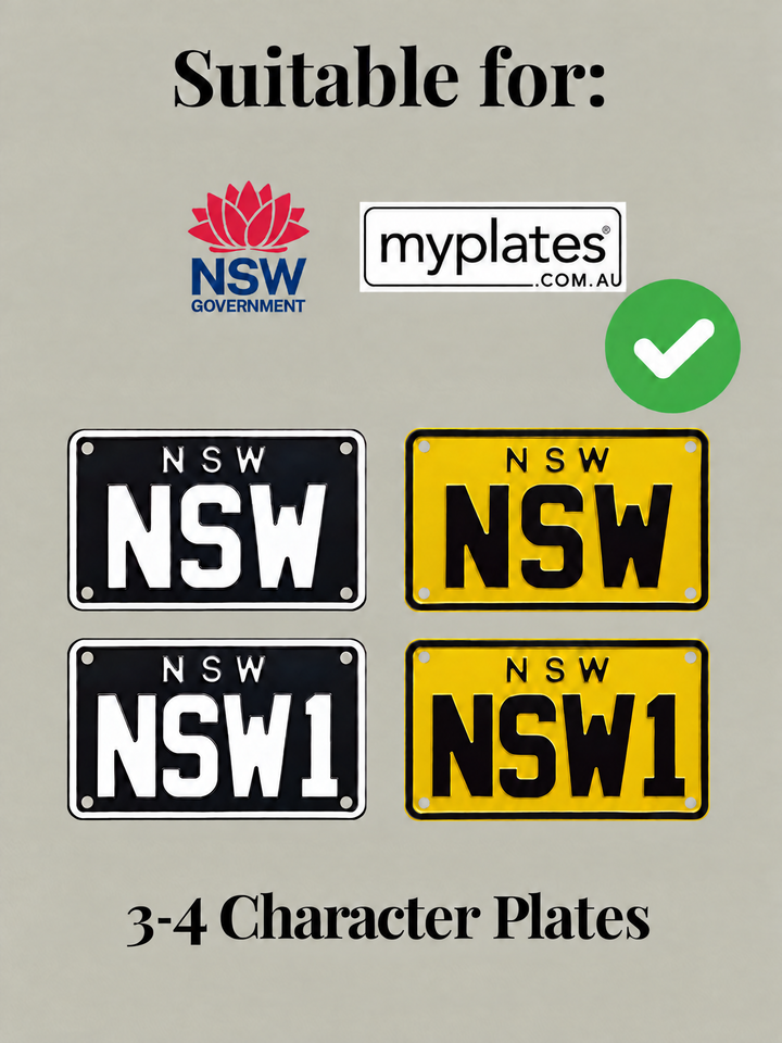 NSW 3-4 Character Plate Bracket